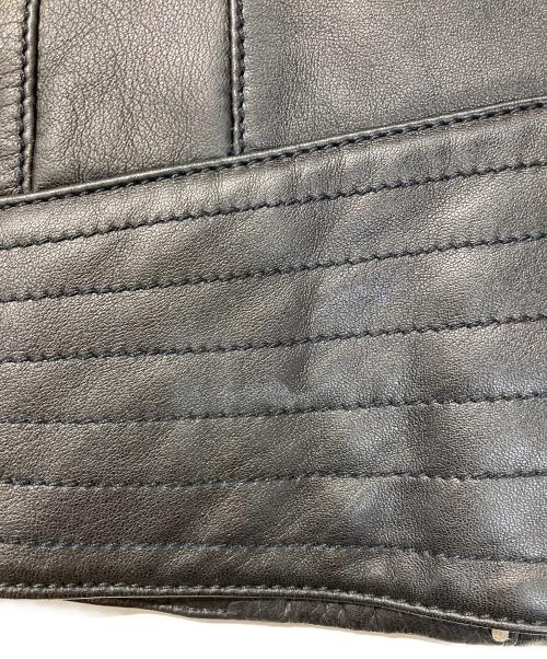 TORY BURCH（トリーバーチ）TORY BURCH (トリーバーチ) シープスキンレザージャケット ブラック サイズ:2の古着・服飾アイテム