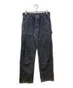 Willow Pantsウィローパンツ）の古着「ダブルニーパンツ」｜ブラック