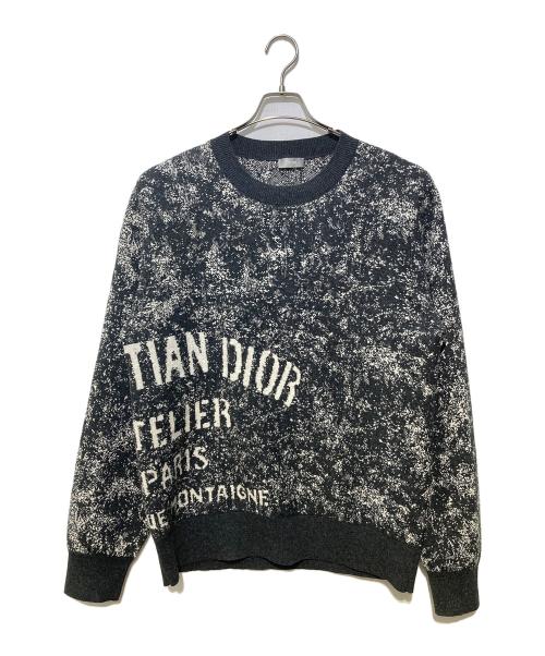 DIOR HOMME（ディオール オム）DIOR HOMME (ディオール オム) ウールアトリエノイズニット ブラック サイズ:Lの古着・服飾アイテム