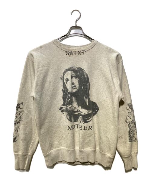 SAINT MICHAEL（セントマイケル）SAINT MICHAEL (セントマイケル) ヴィンテージ加工スウェット グレー サイズ:Lの古着・服飾アイテム