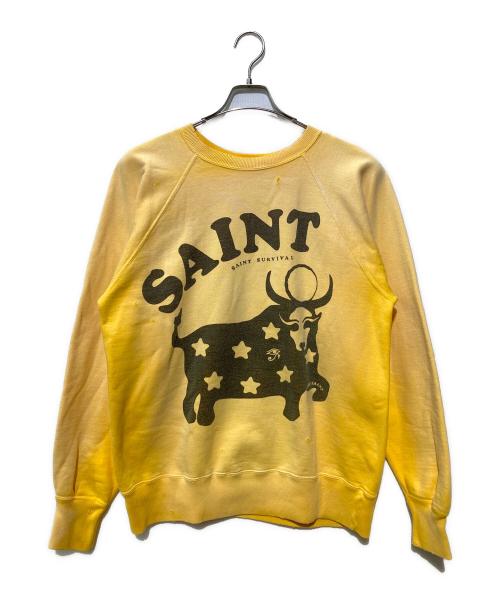 SAINT MICHAEL（セントマイケル）SAINT MICHAEL (セントマイケル) クルーネックスウェット イエロー サイズ:Mの古着・服飾アイテム