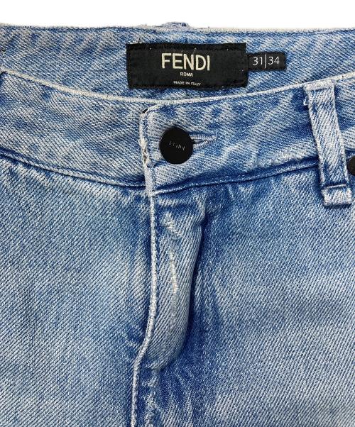 FENDI（フェンディ）FENDI (フェンディ) ズッカ柄ダメージデニムパンツ インディゴ サイズ:Ｗ３１の古着・服飾アイテム