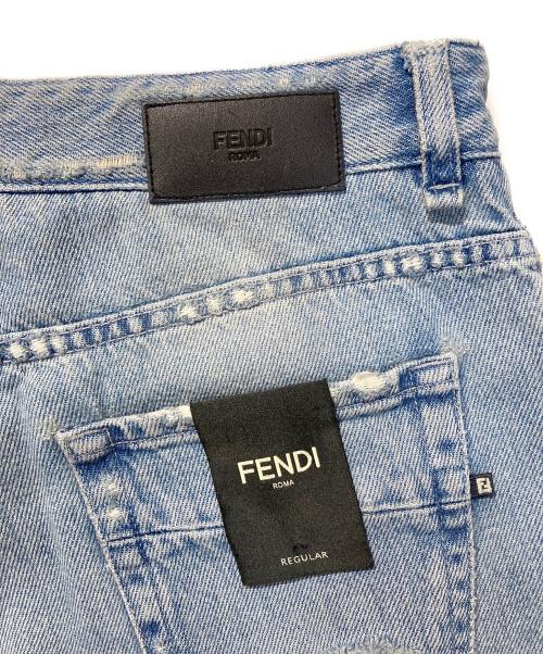 FENDI（フェンディ）FENDI (フェンディ) ズッカ柄ダメージデニムパンツ インディゴ サイズ:Ｗ３１の古着・服飾アイテム
