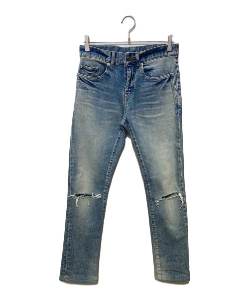 Saint Laurent Paris（サンローランパリ）Saint Laurent Paris (サンローランパリ) ダメージデニムパンツ インディゴ サイズ:28の古着・服飾アイテム