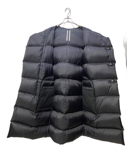 RICK OWENS（リックオウエンス）RICK OWENS (リックオウエンス) ゲッセマネ レザーポケット ダウンコート ブラック サイズ:38の古着・服飾アイテム
