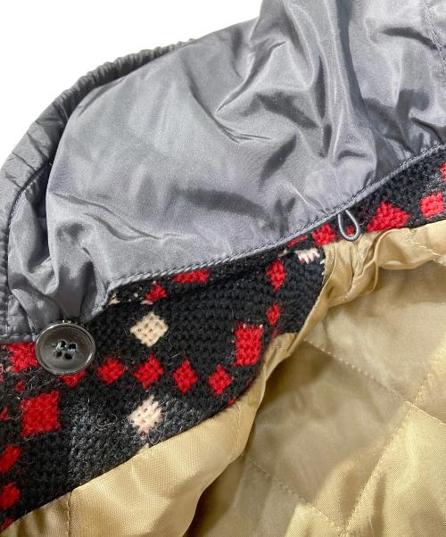 GUCCI（グッチ）GUCCI (グッチ) Macro GG Diamond Wool Jacket ブラック×レッド サイズ:44の古着・服飾アイテム