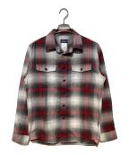 Patagoniaパタゴニア）の古着「Long-Sleeved Buckshot Shirt」｜レッド×グレー
