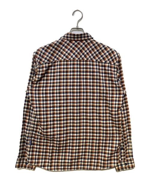 Patagonia（パタゴニア）Patagonia (パタゴニア) L/S Buckshot Shirt オレンジ×ネイビー サイズ:Ｓの古着・服飾アイテム