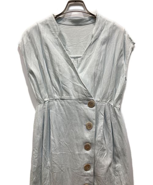 HER LIP TO（ハーリップトゥ）Her lip to (ハーリップトゥ) ノースリーブワンピース スカイブルー サイズ:Mの古着・服飾アイテム