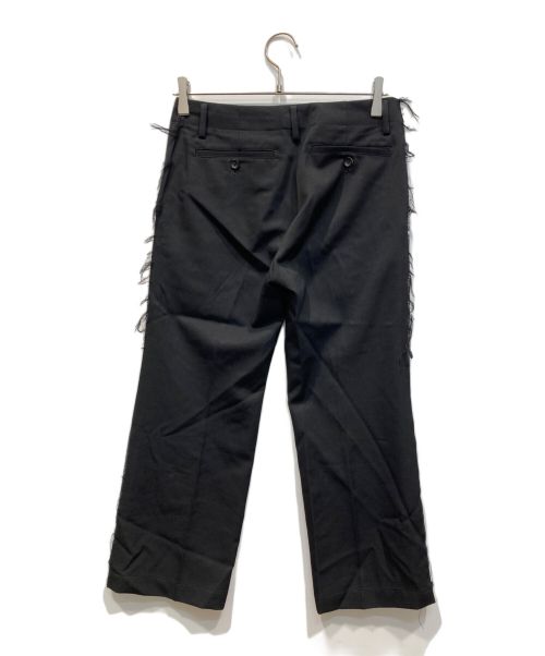 tricot COMME des GARCONS（トリココムデギャルソン）tricot COMME des GARCONS (トリココムデギャルソン) センタープレスフリンジパンツ ブラック サイズ:Sの古着・服飾アイテム