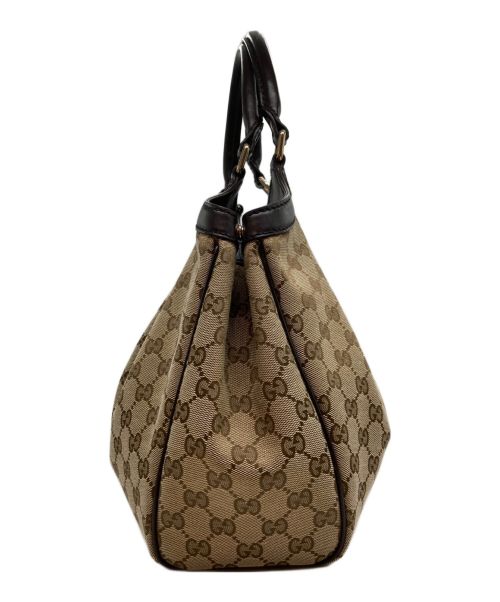 GUCCI（グッチ）GUCCI (グッチ) GGキャンバススーキーハンドバッグ ベージュの古着・服飾アイテム
