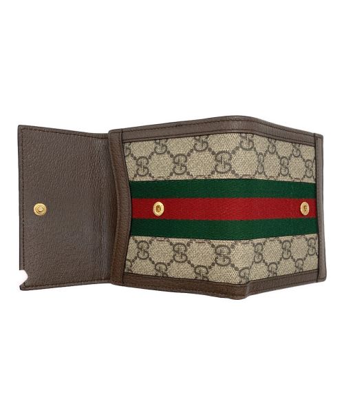 GUCCI（グッチ）GUCCI (グッチ) GG フレンチフラップウォレット ベージュの古着・服飾アイテム