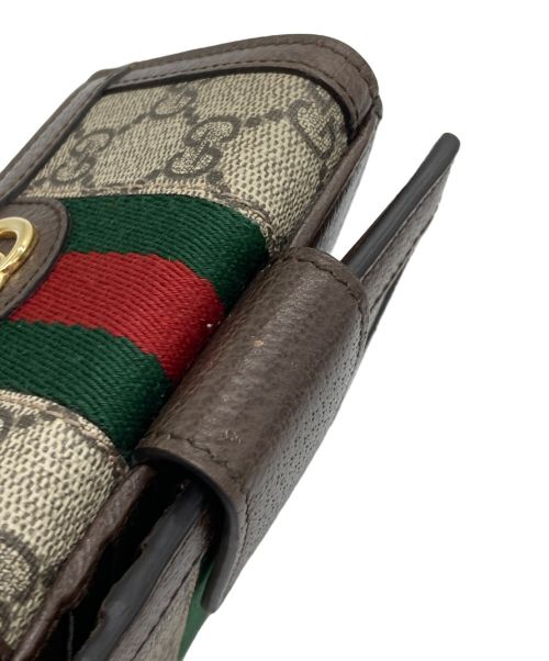 GUCCI（グッチ）GUCCI (グッチ) GG フレンチフラップウォレット ベージュの古着・服飾アイテム