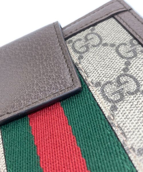 GUCCI（グッチ）GUCCI (グッチ) GG フレンチフラップウォレット ベージュの古着・服飾アイテム