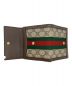 中古・古着 GUCCI (グッチ) GG フレンチフラップウォレット ベージュ：38000円