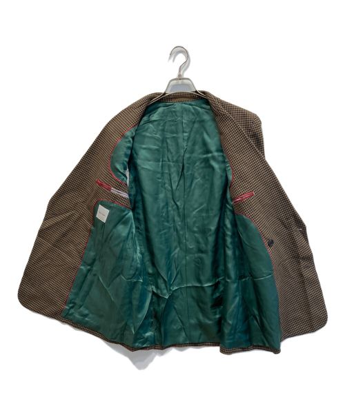 PAUL SMITH（ポールスミス）PAUL SMITH (ポールスミス) 千鳥格子柄ダブルジャケット ブラウン サイズ:Mの古着・服飾アイテム