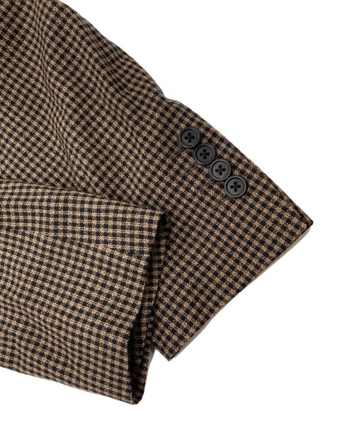 PAUL SMITH（ポールスミス）PAUL SMITH (ポールスミス) 千鳥格子柄ダブルジャケット ブラウン サイズ:Mの古着・服飾アイテム