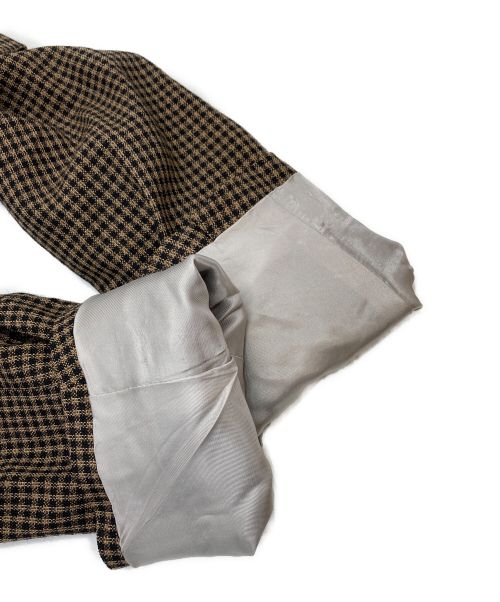 PAUL SMITH（ポールスミス）PAUL SMITH (ポールスミス) 千鳥格子柄ダブルジャケット ブラウン サイズ:Mの古着・服飾アイテム