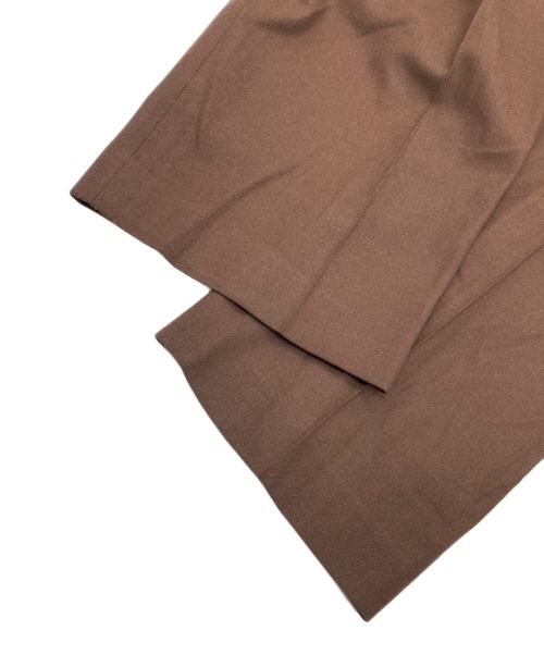 DES PRES（デ プレ）DES PRES (デ プレ) ウールフランネル セミワイドパンツ ブラウン サイズ:34の古着・服飾アイテム