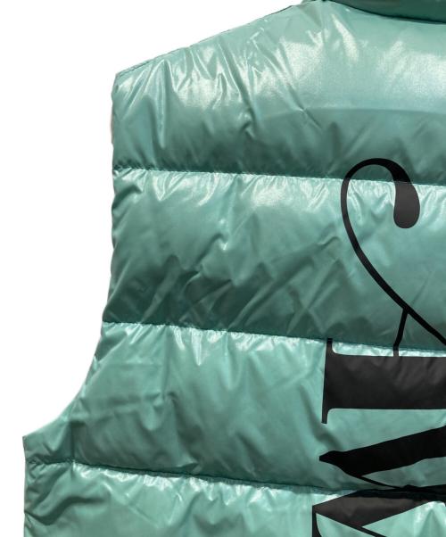 MONCLER（モンクレール）MONCLER (モンクレール) AWAKE (アウェイク) バックロゴシャイニーナイロンダウンベスト スカイブルー 未使用品の古着・服飾アイテム