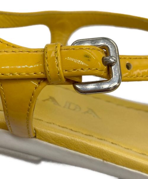 PRADA（プラダ）PRADA (プラダ) ストラップ ビーチサンダル イエロー サイズ:38 1/2の古着・服飾アイテム