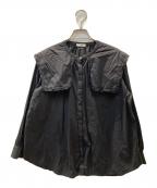 HAU CLASKAハウ クラスカ）の古着「スクエアカラーブラウス」｜ブラック