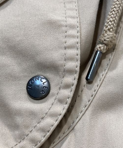 MONCLER（モンクレール）MONCLER (モンクレール) ダウンライナー付きモッズコート ベージュの古着・服飾アイテム