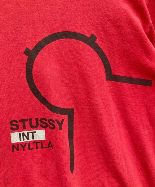 OLD STUSSY（オールドステューシー）OLD STUSSY (オールドステューシー) プリントTシャツ レッド サイズ:Lの古着・服飾アイテム