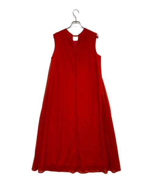 ROPE（ロペ）ROPE (ロペ) エスパンディサイドプリーツワンピース レッド サイズ:Fの古着・服飾アイテム