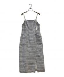 Mystrada（マイストラーダ）の古着「ツイードキャミワンピ」｜ホワイト