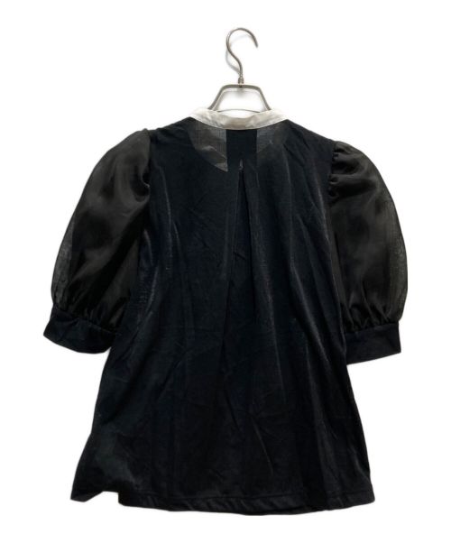 iDea Luce（イデア ルーチェ）iDea Luce (イデア ルーチェ) フレンチトップス ブラック×ホワイト サイズ:FREEの古着・服飾アイテム