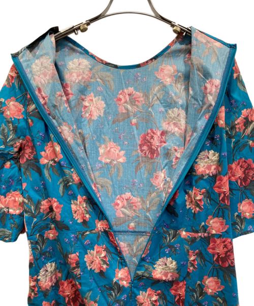 LA MARINE FRANCAISE（マリンフランセーズ）LA MARINE FRANCAISE (マリンフランセーズ) DECADENT BLOOMS ロングワンピース ネイビー×ピンク サイズ:-の古着・服飾アイテム