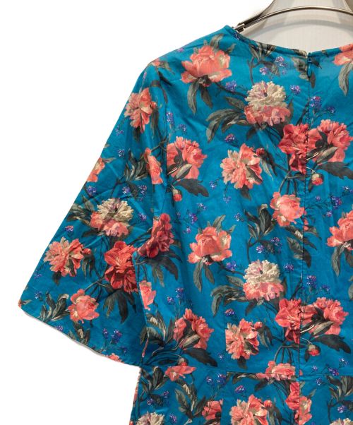 LA MARINE FRANCAISE（マリンフランセーズ）LA MARINE FRANCAISE (マリンフランセーズ) DECADENT BLOOMS ロングワンピース ネイビー×ピンク サイズ:-の古着・服飾アイテム