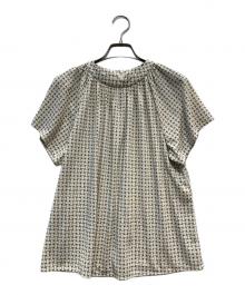 MACKINTOSH LONDON（マッキントッシュ ロンドン）の古着「総柄ブラウス」｜アイボリー×ブラウン