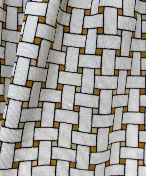 MACKINTOSH LONDON（マッキントッシュ ロンドン）MACKINTOSH LONDON (マッキントッシュ ロンドン) 総柄ブラウス アイボリー×ブラウン サイズ:38の古着・服飾アイテム