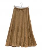 Plageプラージュ）の古着「リネンブレンドスカート」｜ブラウン