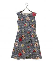 TOCCA（トッカ）の古着「potted flowers 刺繍ワンピ」｜ネイビー