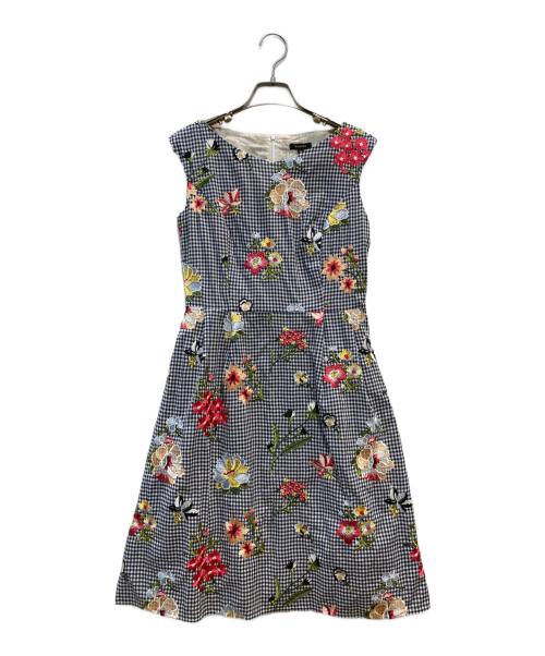 TOCCA（トッカ）TOCCA (トッカ) potted flowers 刺繍ワンピ ネイビーの古着・服飾アイテム