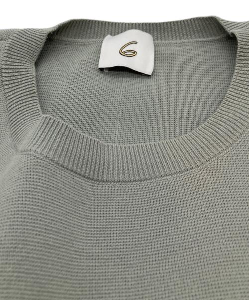 6(ROKU) BEAUTY&YOUTH（ロク ビューティーアンドユース）6(ROKU) BEAUTY&YOUTH (ロク ビューティーアンドユース) 半袖ニット 黄緑 サイズ:FREEの古着・服飾アイテム