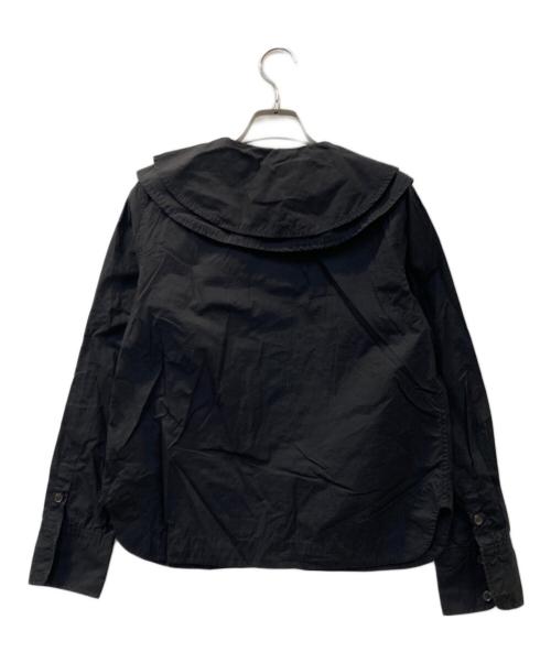 GANNI（ガニー）Ganni (ガニー) ビッグカラーブラウス ブラック サイズ:XSの古着・服飾アイテム