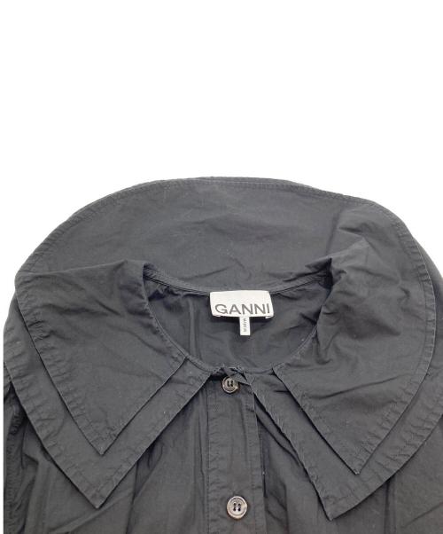 GANNI（ガニー）Ganni (ガニー) ビッグカラーブラウス ブラック サイズ:XSの古着・服飾アイテム