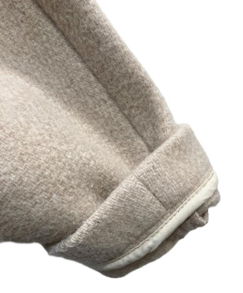 DANTON（ダントン）DANTON (ダントン) WOOL MOSSER ノーカラージャケット ベージュ サイズ:Sの古着・服飾アイテム