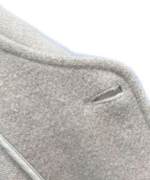 DANTON（ダントン）DANTON (ダントン) WOOL MOSSER ノーカラージャケット ベージュ サイズ:Sの古着・服飾アイテム