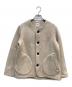 DANTON（ダントン）の古着「WOOL MOSSER ノーカラージャケット」｜ベージュ