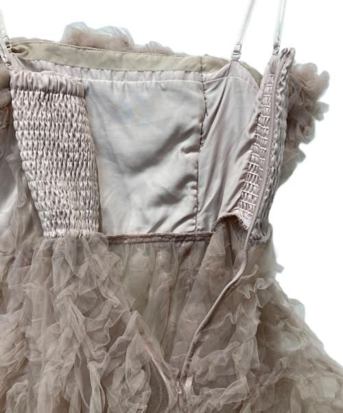 Snidel（スナイデル）Snidel (スナイデル) チュール刺繍ベアペプラムTOPS ピンク サイズ:Fの古着・服飾アイテム