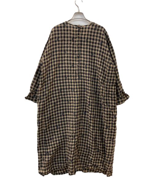 maison de soil（メゾンドソイル）maison de soil (メゾンドソイル) チェックウールワンピース ブラウン サイズ:2の古着・服飾アイテム