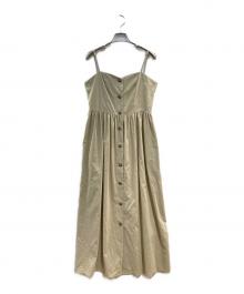 Spick and Span（スピック＆スパン）の古着「コットンナイロンキャミソールボリュームドレス」｜ベージュ