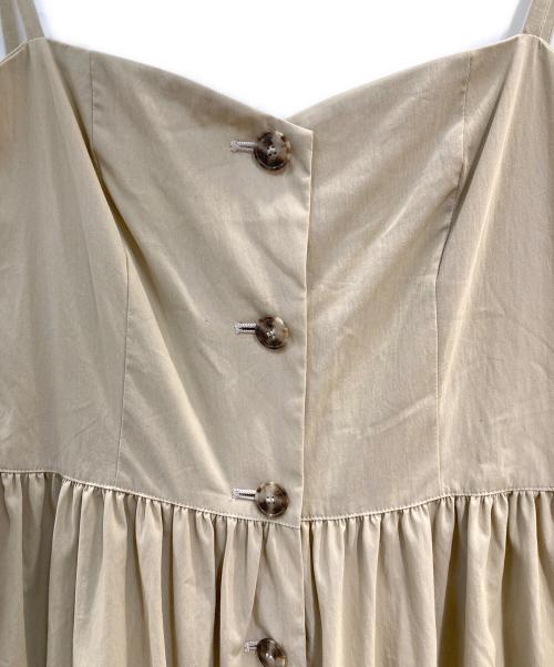 Spick and Span（スピック＆スパン）Spick and Span (スピックアンドスパン) コットンナイロンキャミソールボリュームドレス ベージュ サイズ:-の古着・服飾アイテム
