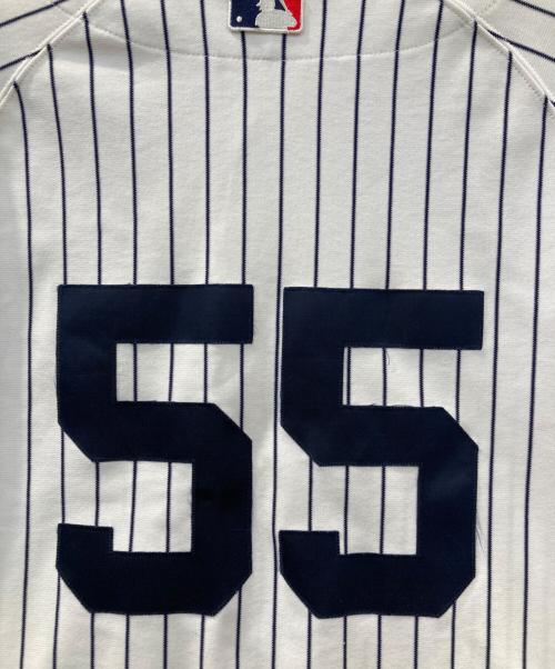 Majestic（マジェスティック）Majestic (マジェスティック) ヤンキース オーセンティックゲームシャツ 背番号 55 ホワイト サイズ:44の古着・服飾アイテム