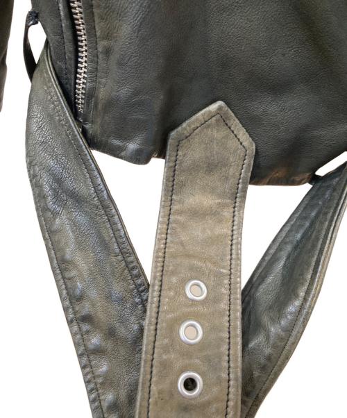 Jean Paul GAULTIER（ジャンポールゴルチェ）Jean Paul GAULTIER (ジャンポールゴルチェ) LINDEX ライダースジャケット グリーン サイズ:38の古着・服飾アイテム
